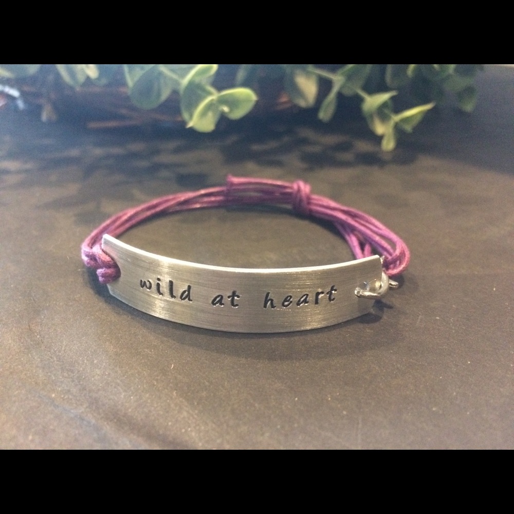 Hand stamped boutique bracelet